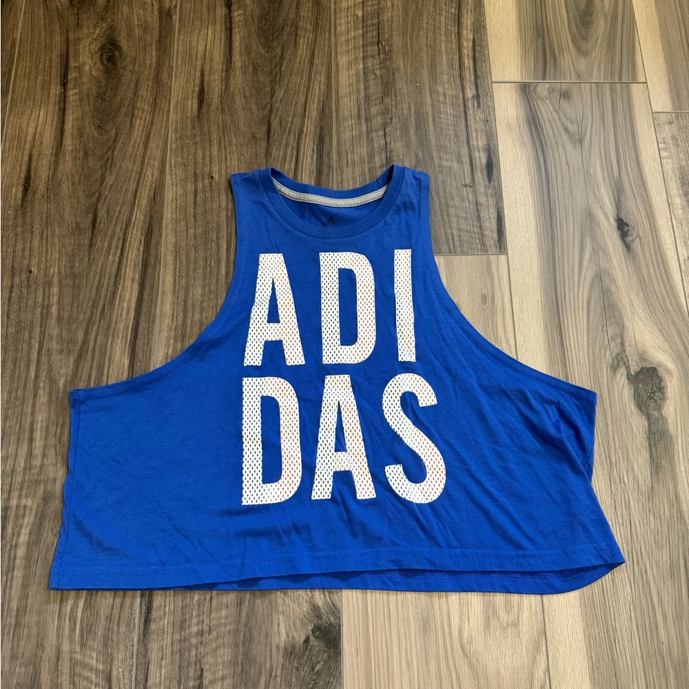 adidas Blue Sleeveless Top
